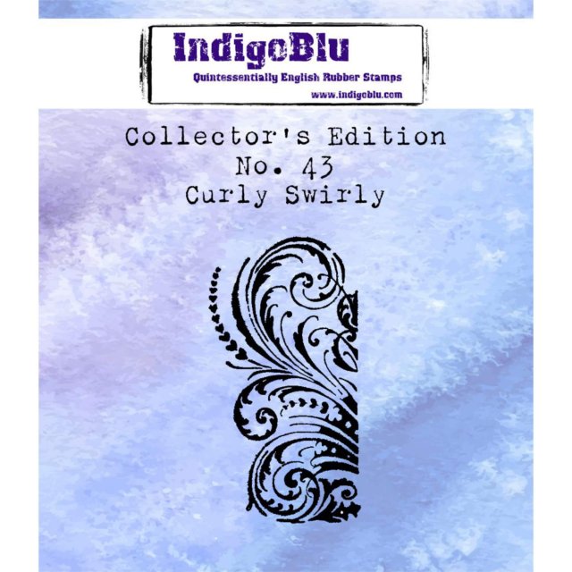 IndigoBlu Stamps IndigoBlu A7 Rubber Mounted Stamp Collectors Edition No 43 - Curly Swirly