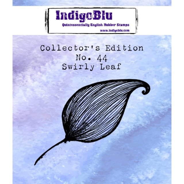 IndigoBlu Stamps IndigoBlu A7 Rubber Mounted Stamp Collectors Edition No 44 - Swirly Leaf