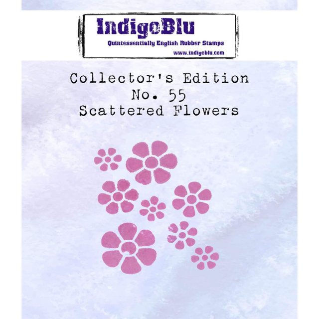 IndigoBlu Stamps IndigoBlu A7 Rubber Mounted Stamp Collectors Edition No 55 - Scattered Flowers