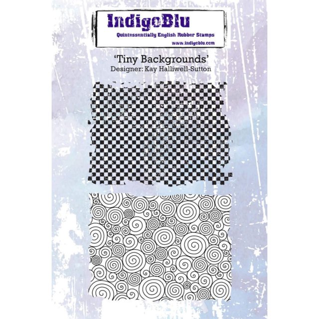 IndigoBlu Stamps IndigoBlu A6 Rubber Mounted Stamp Tiny Backgrounds | Set of 2
