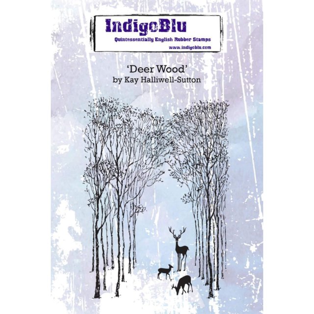IndigoBlu Stamps IndigoBlu A6 Rubber Mounted Stamp Deer Wood