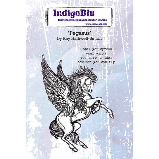 IndigoBlu Stamps IndigoBlu A6 Rubber Mounted Stamp Pegasus | Set of 2