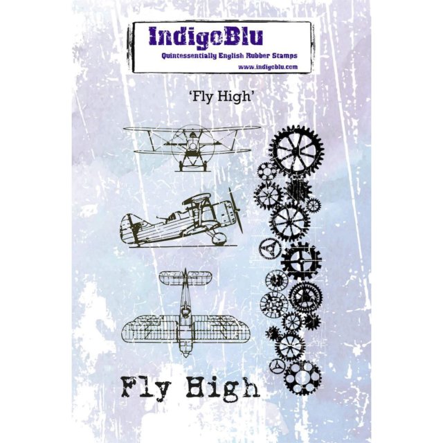IndigoBlu Stamps IndigoBlu A6 Rubber Mounted Stamp Fly High | Set of 5