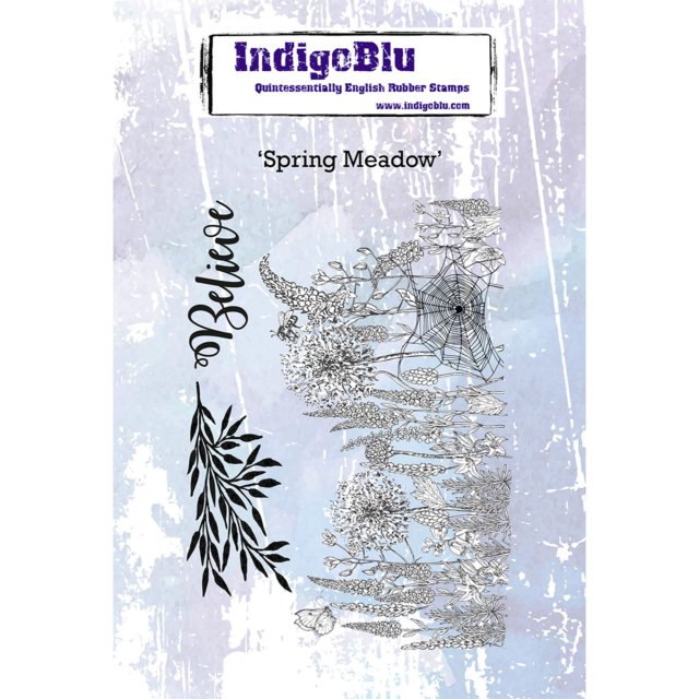 IndigoBlu Stamps IndigoBlu A6 Rubber Mounted Stamp Spring Meadow | Set of 3