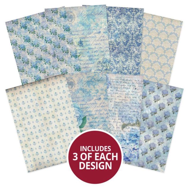 Adorable Scorable Hunkydory A4 Adorable Scorable Pattern Packs Bygone Blooms | 24 sheets