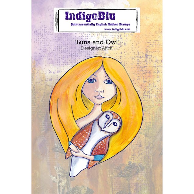 IndigoBlu Stamps IndigoBlu A6 Rubber Mounted Stamp Luna and Owl