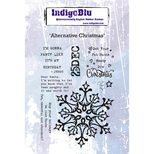 IndigoBlu Stamps IndigoBlu A6 Rubber Mounted Stamp Alternative Christmas | Set of 7
