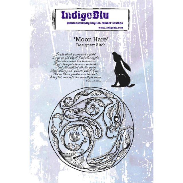 IndigoBlu Stamps IndigoBlu A6 Rubber Mounted Stamp Moon Hare | Set of 3