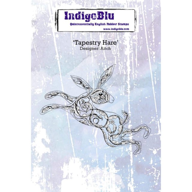 IndigoBlu Stamps IndigoBlu A6 Rubber Mounted Stamp Tapestry Hare
