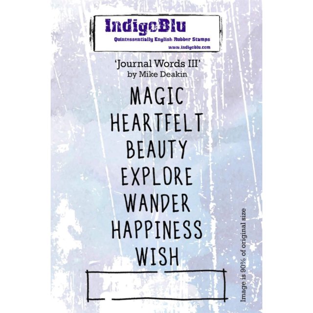 IndigoBlu Stamps IndigoBlu A6 Rubber Mounted Stamp Journal Words Ill | Set of 8