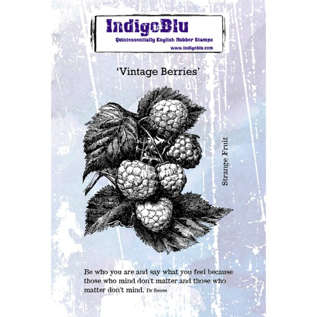 IndigoBlu Stamps IndigoBlu A6 Rubber Mounted Stamp Vintage Berries | Set of 3