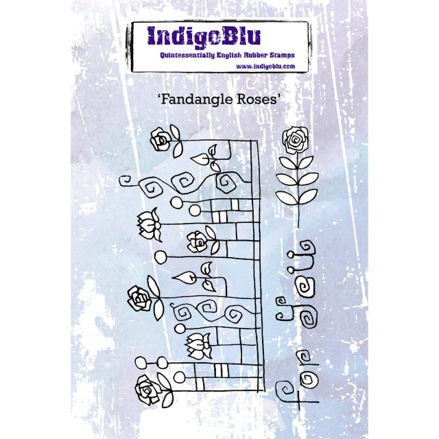 IndigoBlu Stamps IndigoBlu A6 Rubber Mounted Stamp Fandangle Roses | Set of 3
