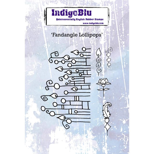 IndigoBlu Stamps IndigoBlu A6 Rubber Mounted Stamp Fandangle Lollipops | Set of 5