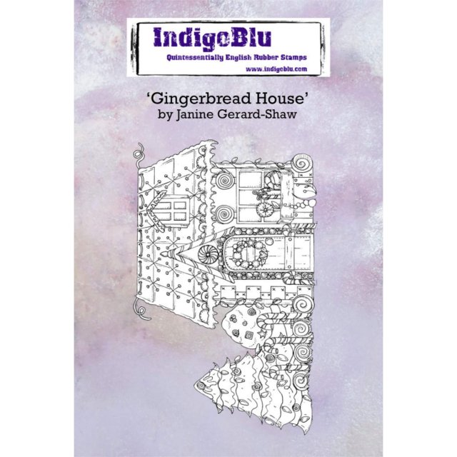IndigoBlu Stamps IndigoBlu A6 Rubber Mounted Stamp Gingerbread House