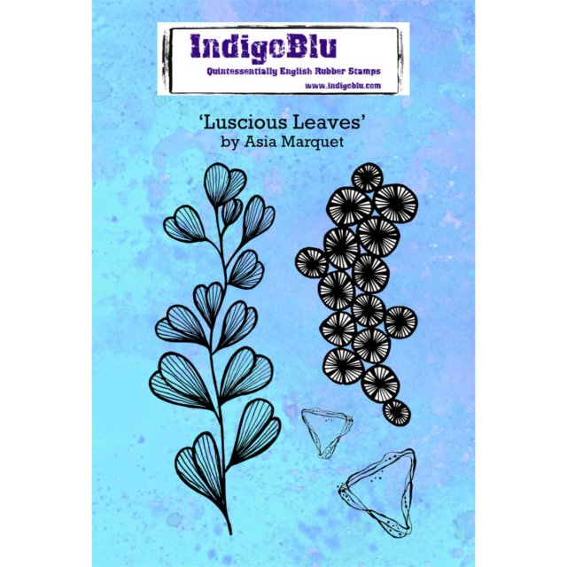 IndigoBlu Stamps IndigoBlu A6 Rubber Mounted Stamp Luscious Leaves | Set of 4