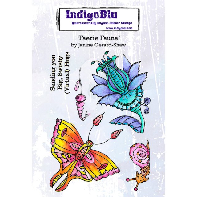 IndigoBlu Stamps IndigoBlu A6 Rubber Mounted Stamp Faerie Fauna | Set of 5