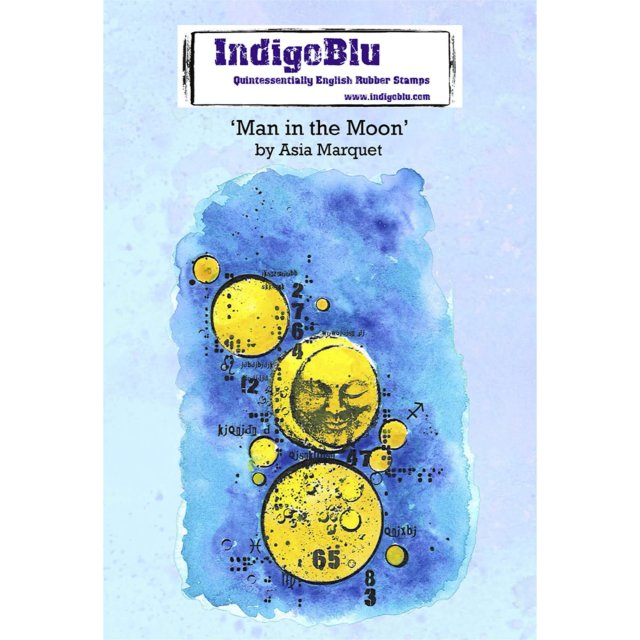 IndigoBlu Stamps IndigoBlu A6 Rubber Mounted Stamp Man in the Moon