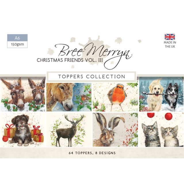 Bree Merryn Fine Art Bree Merryn Christmas Friends Vol III A6 Toppers Collection | 64 sheets
