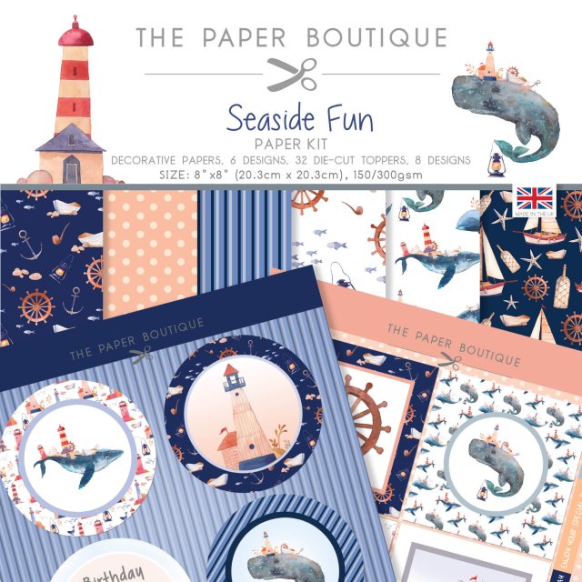 The Paper Boutique The Paper Boutique Seaside Fun 8 x 8 inch Paper Kit | 36 sheets