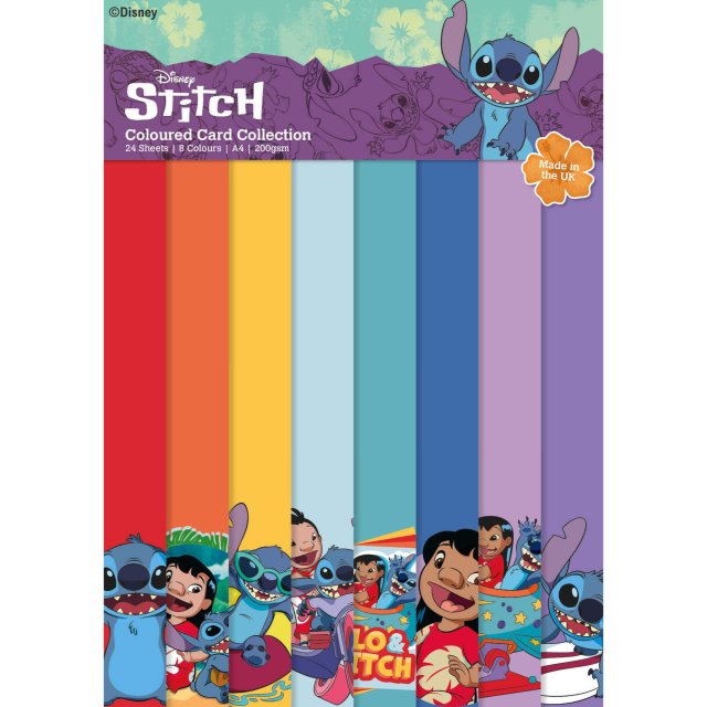 Disney Disney Stitch A4 Coloured Card Pack | 24 sheets