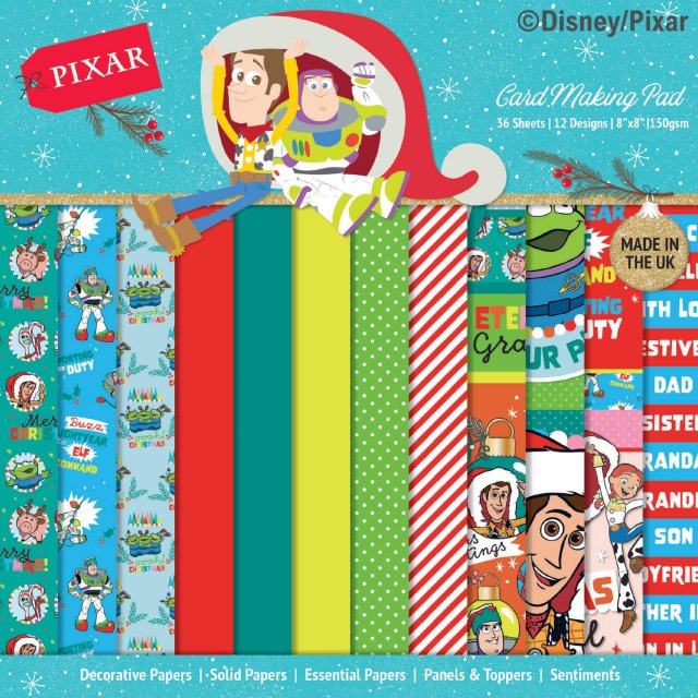 Disney Disney Toy Story Christmas 8 x 8 inch Card Making Pad | 30 sheets