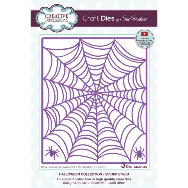 Sue Wilson Sue Wilson Craft Dies Halloween Collection Spider's Web | Set of 3