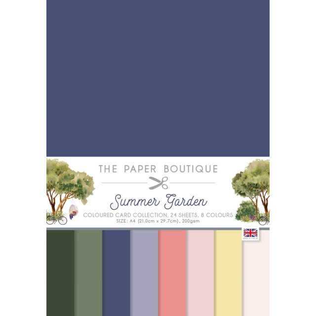 The Paper Boutique The Paper Boutique Summer Garden A4 Colour Card Collection | 24 sheets