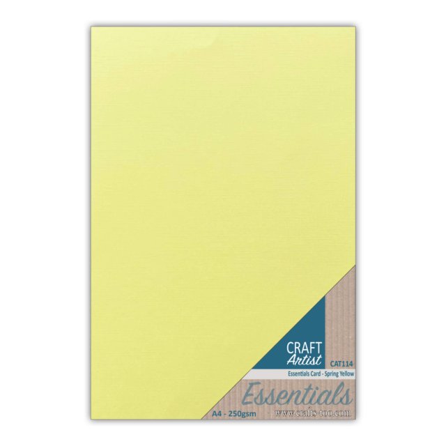 Craft Artist Craft Artist A4 Essential Card Spring Yellow | 10 sheets
