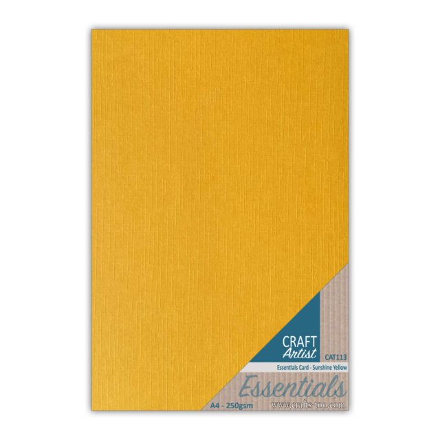 Craft Artist Craft Artist A4 Essential Card Sunshine Yellow | 10 sheets