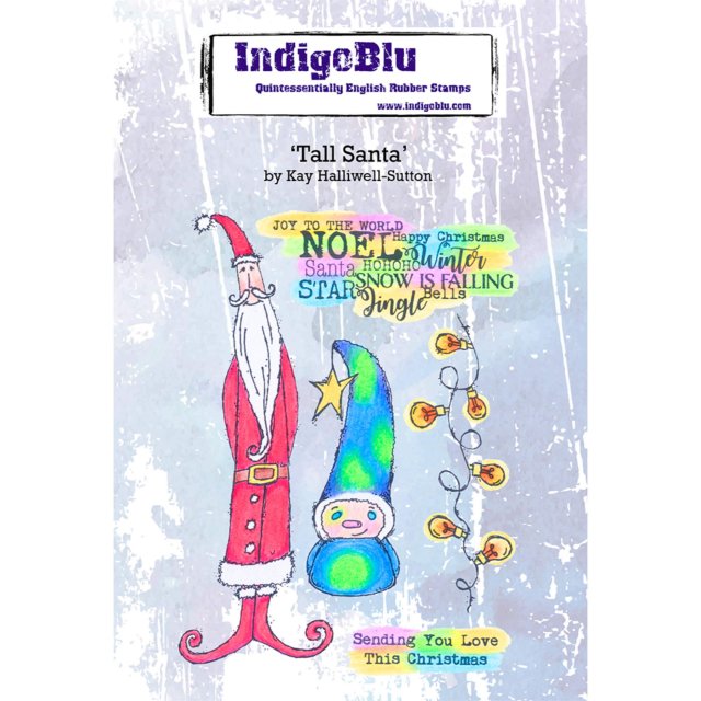 IndigoBlu Stamps IndigoBlu A6 Rubber Mounted Stamp Tall Santa | Set of 5