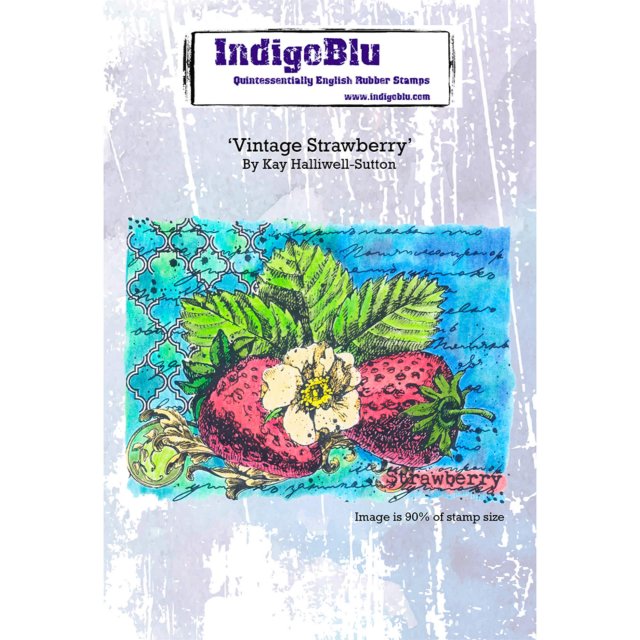 IndigoBlu Stamps IndigoBlu A6 Rubber Mounted Stamp Vintage Strawberry
