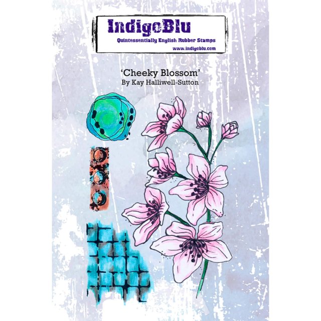 IndigoBlu Stamps IndigoBlu A6 Rubber Mounted Stamp Cheeky Blossom | Set of 4