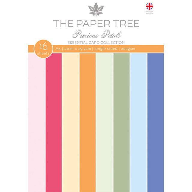 The Paper Tree The Paper Tree Precious Petals A4 Essential Colour Card | 16 sheets