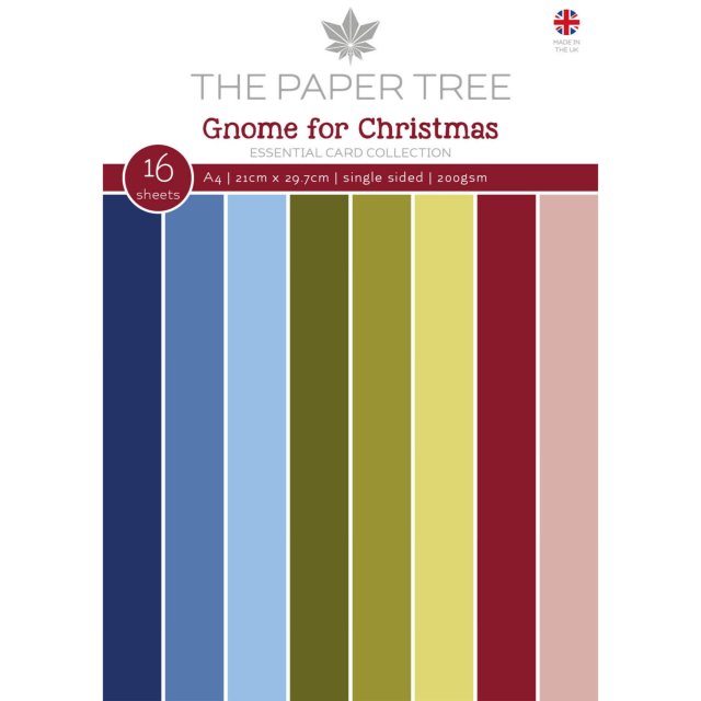 The Paper Tree The Paper Tree Gnome for Christmas A4 Essential Colour Card | 16 sheets