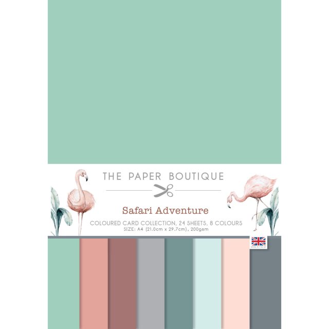 The Paper Boutique The Paper Boutique Safari Adventure A4 Colour Card Collection | 24 sheets