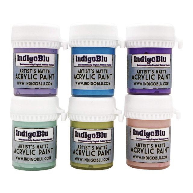 IndigoBlu Stamps IndigoBlu Artists Matte Acrylic Paint Ice Ice Baby Bundle | Set of 6