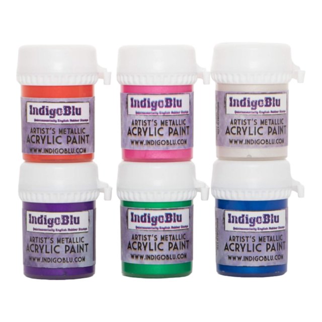 IndigoBlu Stamps IndigoBlu Artists Metallic Acrylic Paint Bedtime Stories Bundle | Set of 6