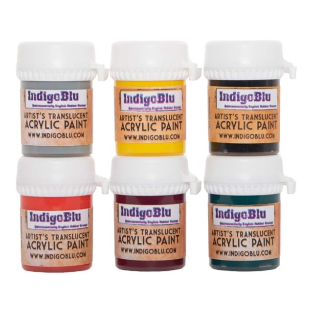 IndigoBlu Stamps IndigoBlu Artists Translucent Acrylic Paint Kays Choice Bundle | Set of 6