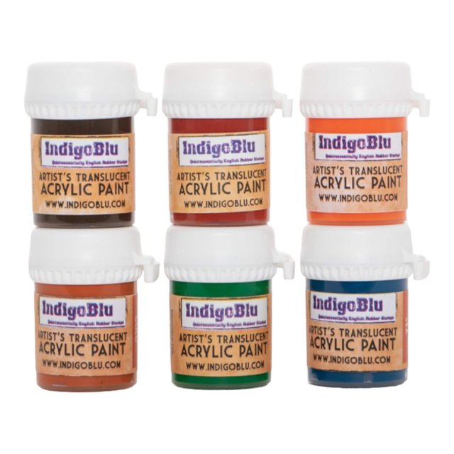 IndigoBlu Stamps IndigoBlu Artists Translucent Acrylic Paint Late Summer Sun Bundle | Set of 6