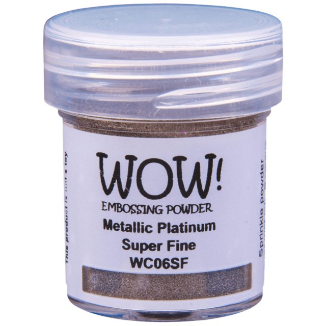 Wow Embossing Powders Wow Embossing Powder Metallic Platinum Super Fine | 15ml