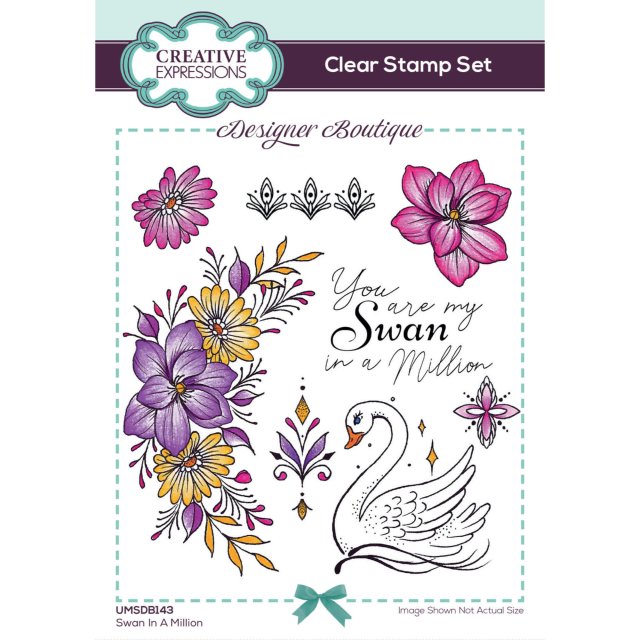 Designer Boutique Creative Expressions Designer Boutique Clear Stamps Swan In A Million | Set of 8
