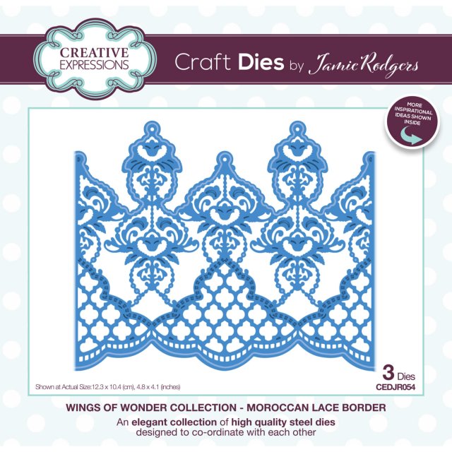 Jamie Rodgers Jamie Rodgers Craft Die Wings of Wonder Collection Moroccan Lace Border | Set of 3