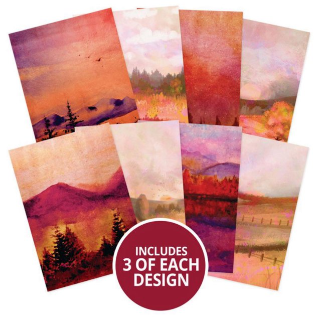 Adorable Scorable Hunkydory A4 Adorable Scorable Pattern Packs Sensational Sunsets | 24 sheets