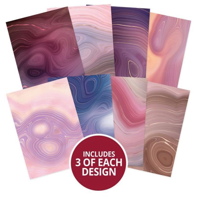 Adorable Scorable Hunkydory A4 Adorable Scorable Pattern Packs Marbled Agate | 24 sheets