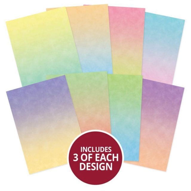 Adorable Scorable Hunkydory A4 Adorable Scorable Pattern Packs Pastel Ombré  | 24 sheets