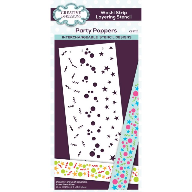 Creative Expressions Creative Expressions Washi Strip Layering Stencil Party Poppers | DL