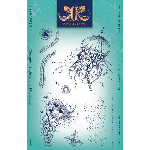 Katkin Krafts Katkin Krafts Clear Stamp Sea Wasp | Set of 9