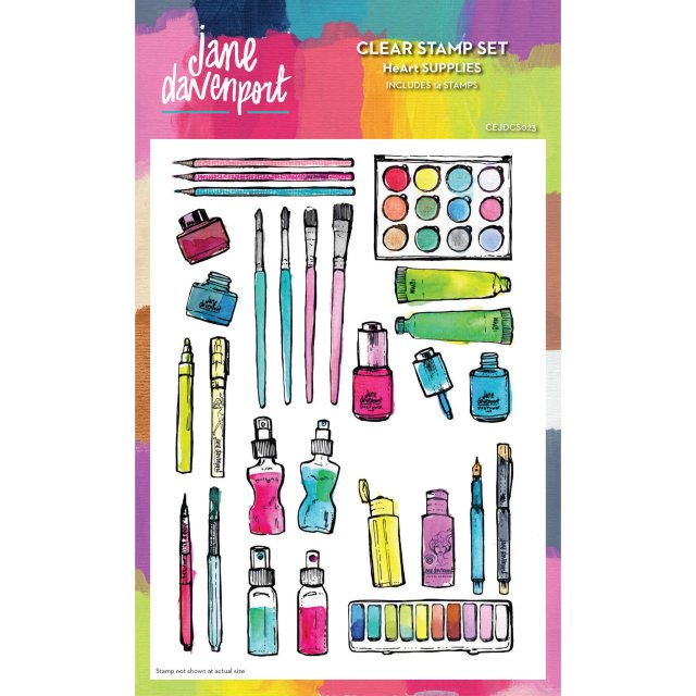 Jane Davenport Jane Davenport Clear Stamp HeArt Supplies | Set of 14