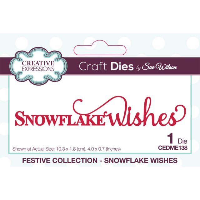 Sue Wilson Sue Wilson Craft Dies Festive Collection Snowflake Wishes