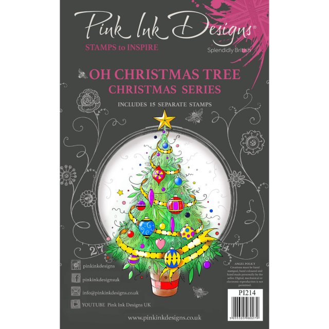 Pink Ink Designs Pink Ink Designs Clear Stamp Oh Christmas Tree | Set of 15